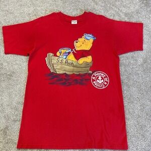 Vintage Jenny Leigh Disney Winnie the Pooh Red T-Shirt Large Classic 90s Tee